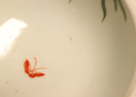 明治前期色絵桐と鳳凰図蓋茶碗