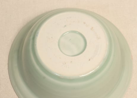 江戸後期外青磁山水図春寒鉢①