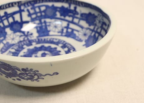 明治後期~大正銅判鹿と紅葉図６寸鉢 少甘手