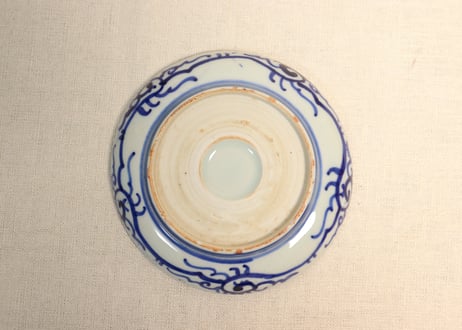 明治前期紙刷唐子図4,5寸皿