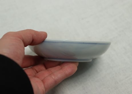明治後期~大正銅判船と兎図小皿
