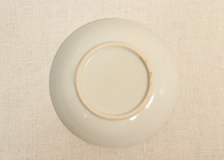 明治後期～大正銅判菊と山水図小皿①濃いめ