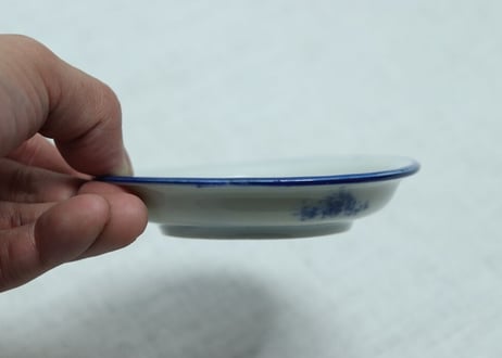 明治前期染付山水図小皿
