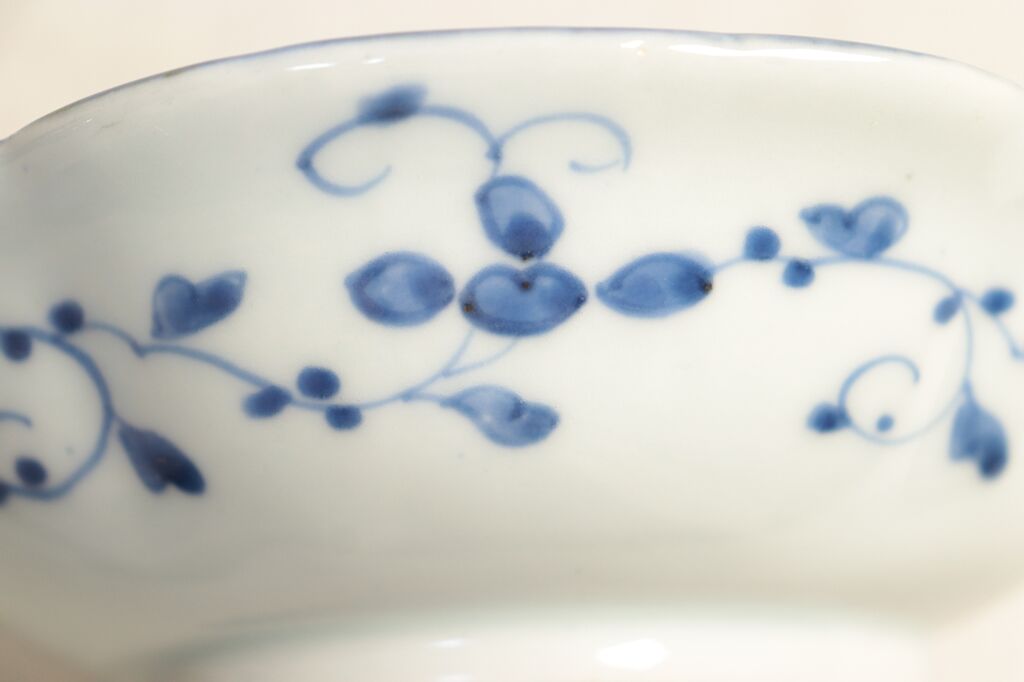 幕末～明治 変わり窯印 楼閣風景図 染め付け小鉢 向付け 五客 【公式通販】