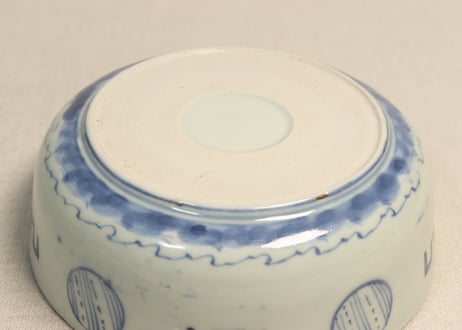 江戸後期色絵竹林賢人図春寒鉢