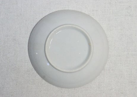 大正～昭和戦前ゴム判山水図小皿