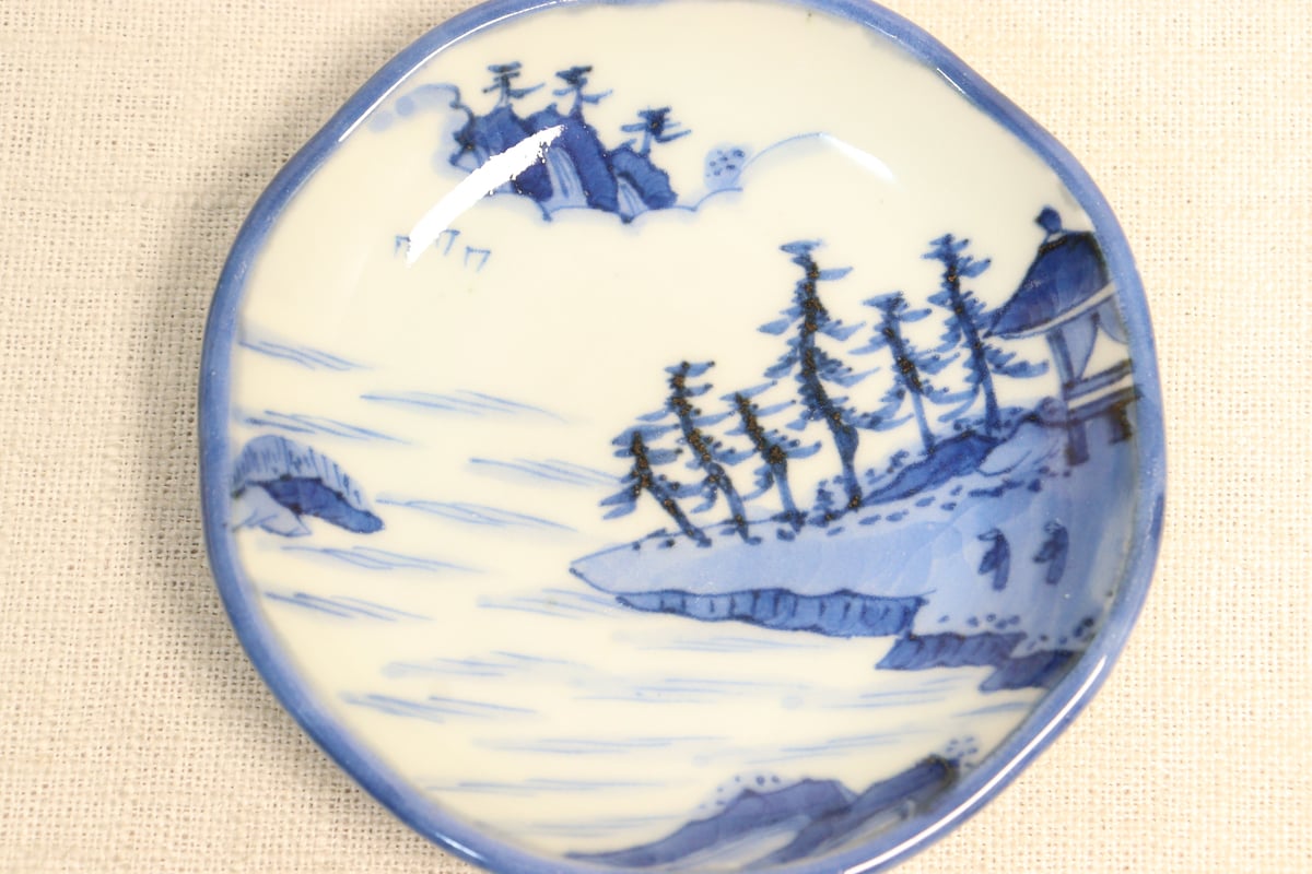 江戸幕末染付山水図小皿 | 吉祥寺PukuPuku