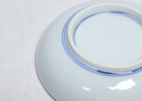 明治後期~大正銅判波と千鳥図小皿