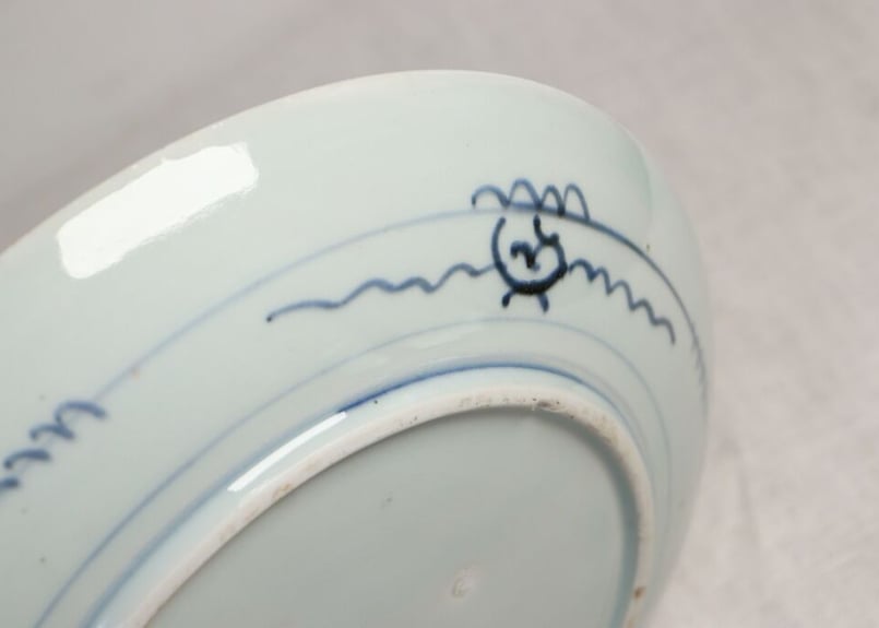 江戸幕末松鶴図尺皿 ムシクイ,少フリモノ | 吉祥寺PukuPuku