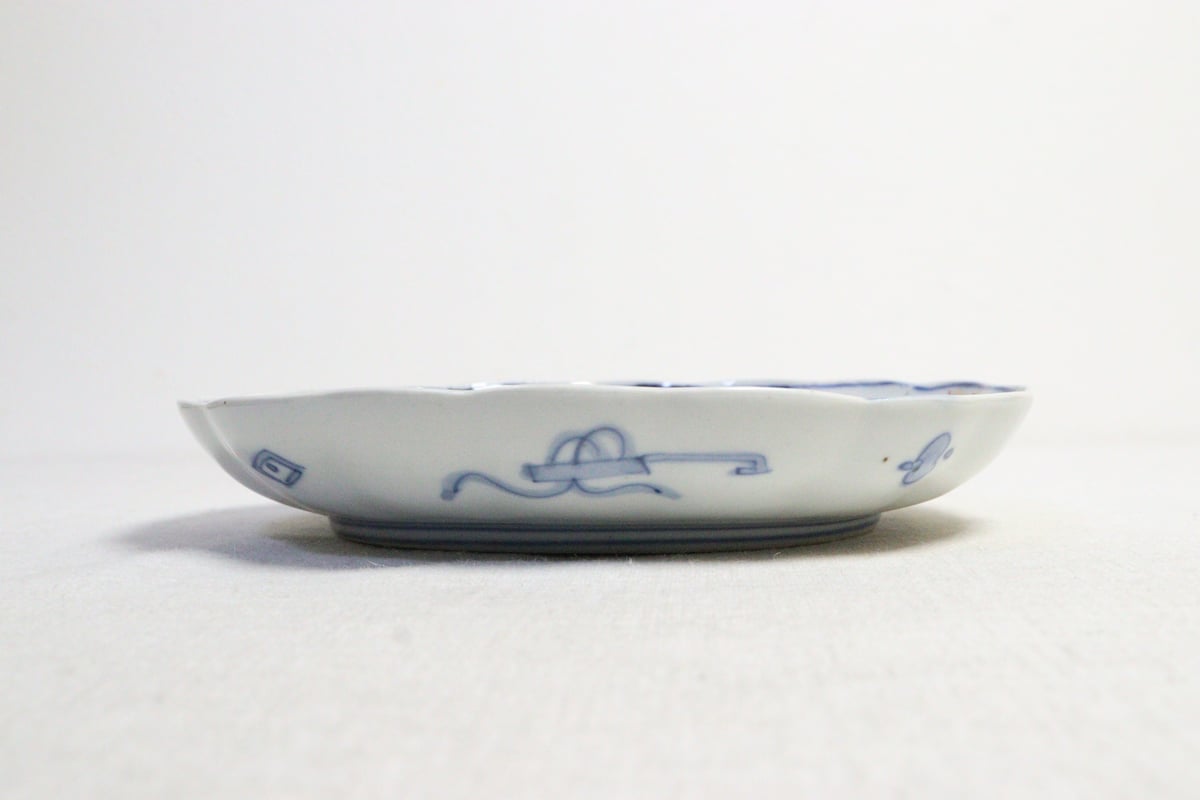 明治前期色絵桃と竹梅図通り物7寸皿 | 吉祥寺PukuPuku