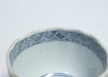 明治前期色絵梅に鶯図向付