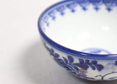 明治前期染付藤図蓋茶碗