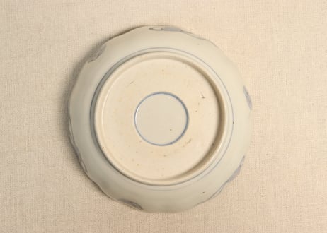 明治前期色絵獅子牡丹図なます皿 高台ホツ