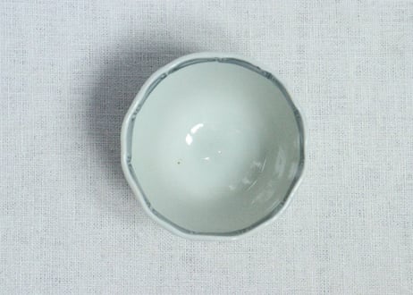 明治前期染付矢羽根市松文向付