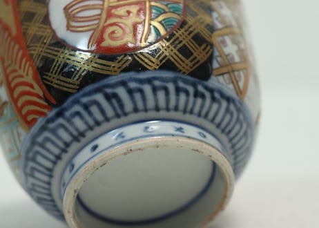 明治前期色絵松竹梅と牡丹図向付