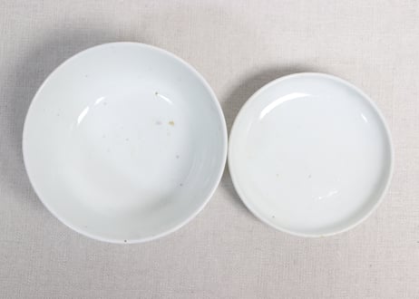 明治後期～大正銅判鼠大根図蓋茶碗②フリモノ