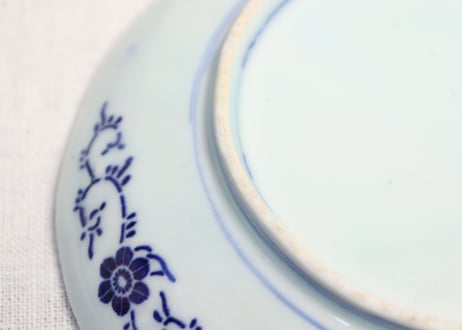 明治前期紙刷唐子図6寸皿