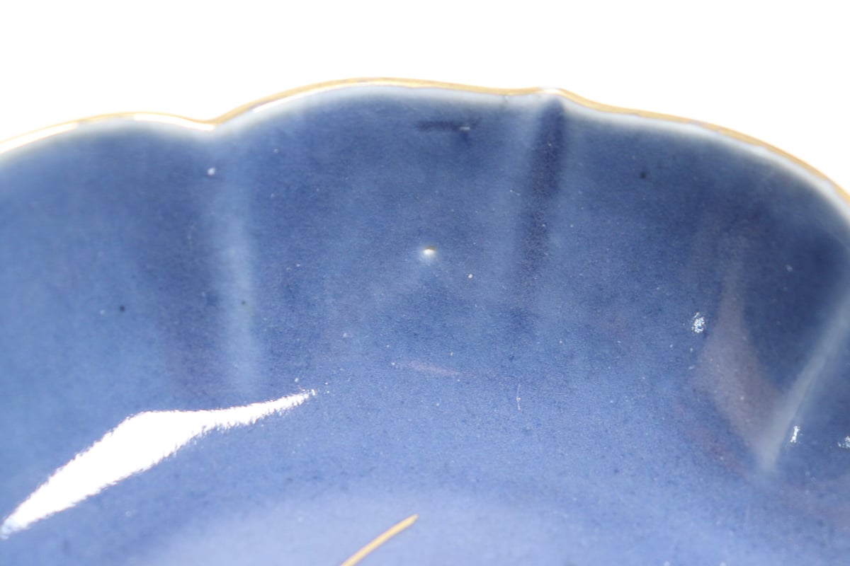 江戸後期瑠璃釉金彩薊図六弁なます皿 | 吉祥寺PukuPuku