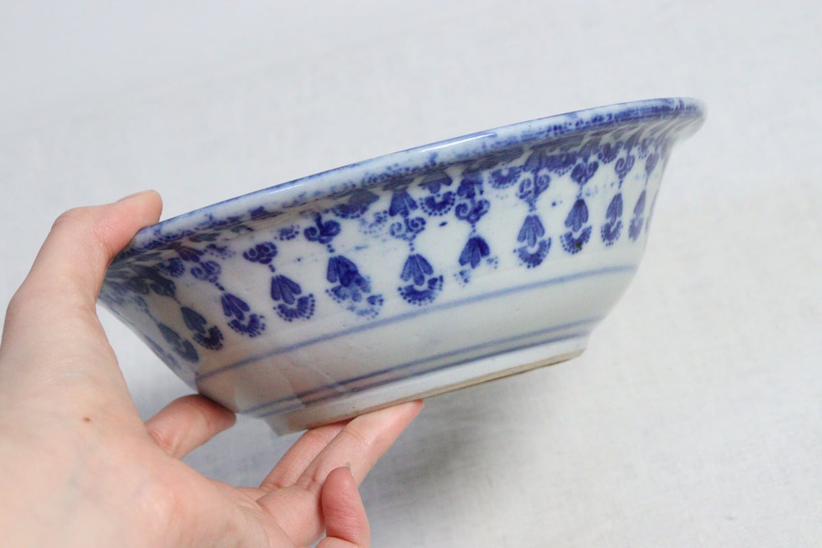 明治前期紙刷唐子図7寸鉢 フリモノ | 吉祥寺PukuPuku