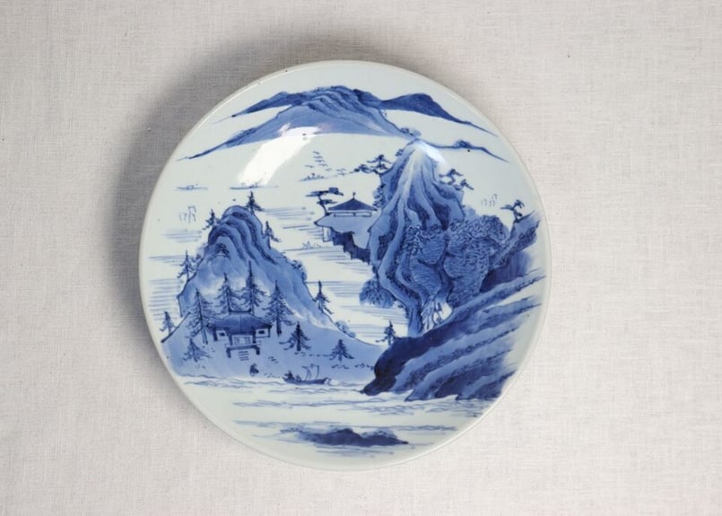 早い者勝ち‼️値下げ限界‼️豆皿 南京染付新渡品 江戸後期 山水染付 9