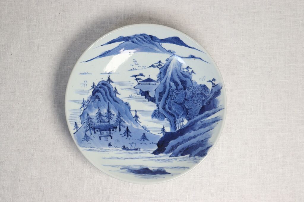 江戸幕末染付山水図9寸皿 | 吉祥寺PukuPuku 江戸幕末染付山水図9寸皿 | 吉祥寺PukuPuku