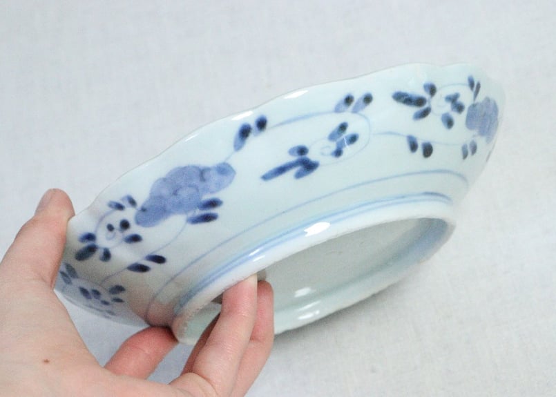 江戸時代　絵唐津　小皿5枚　幅約11.6㎝　木箱付　タニト　東さ6-0814③ Kotto Shop