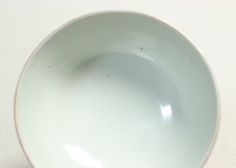 明治前期色絵鶴と松竹梅図通り物蒸茶碗