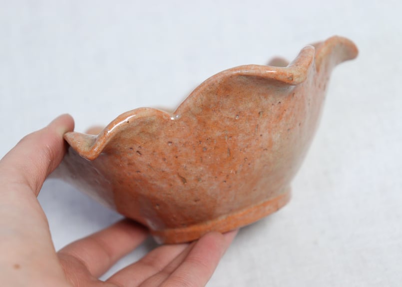 赤楽百合花形向付 共箱付5客組 直し,かたつき | 吉祥寺PukuPuku