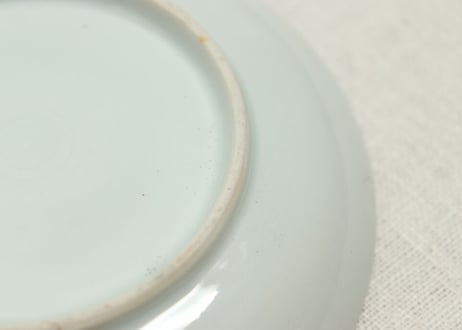 明治後期~大正色絵プリント兵隊図小皿