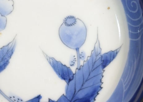 明治前期染付芥子図なます皿