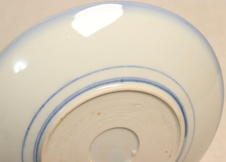 明治後期～大正色絵銅判梅に鶯図8寸皿