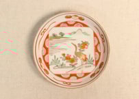 明治前期色絵山水に鶴図縁立ち小皿 | 吉祥寺PukuPuku