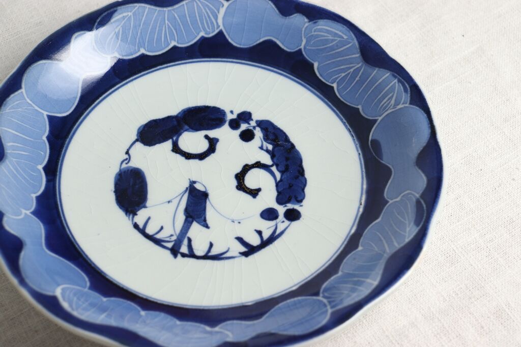 江戸幕末染付瓢箪図7寸皿 少甘手 | 吉祥寺PukuPuku 