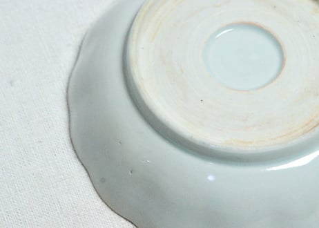 江戸幕末染付金彩山水図なます皿　少甘手