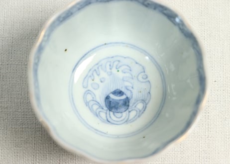 明治前期色絵鶴と松竹梅図通り物向付