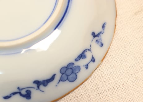 明治後期~大正銅判松竹梅窓絵図小皿