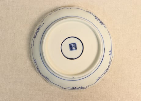 明治前期染付放射文図通り物なます皿
