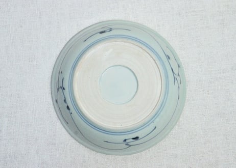 江戸後期色絵アシに水鳥図なます皿①