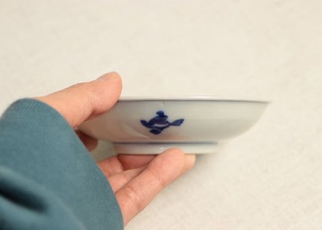 大正～昭和戦前染付山水図小皿