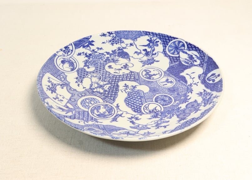 幕末～明治期　豪商所蔵品　赤絵丸紋大丼　二点揃い　コウモリ文　名品　古美術 幕末～明治期 豪商所蔵品 赤絵丸紋大丼 二点揃い コウモリ文