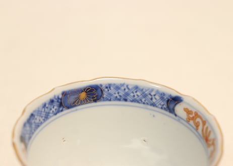 明治前期色絵龍と鳳凰図向付