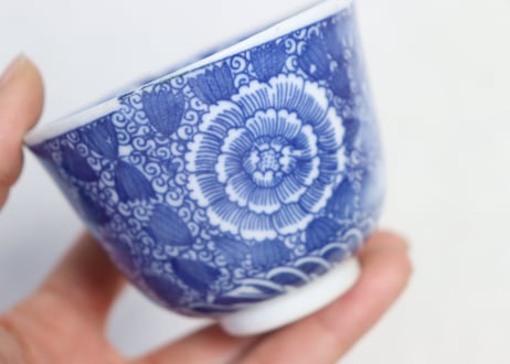 明治後期~大正銅判牡丹唐草図向付