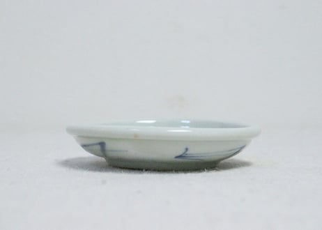 江戸中期染付柳図豆皿