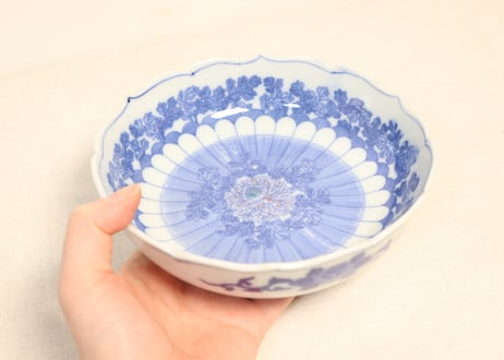 明治後期～大正銅判菊図大なます皿