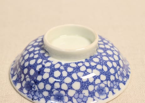 明治後期~大正銅判氷裂に梅図飯茶碗①
