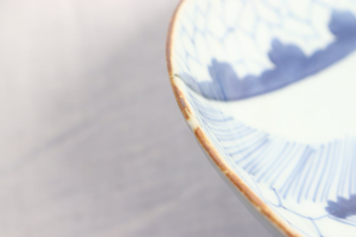 江戸幕末染付富士と氷裂文尺皿 | 吉祥寺PukuPuku