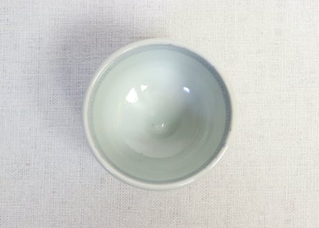 江戸幕末線描き三方に花図向付