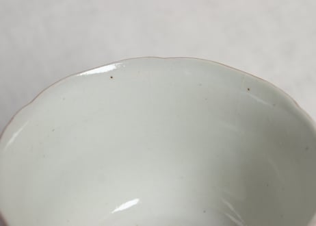 江戸中期色絵薊図大向付 ニュウ