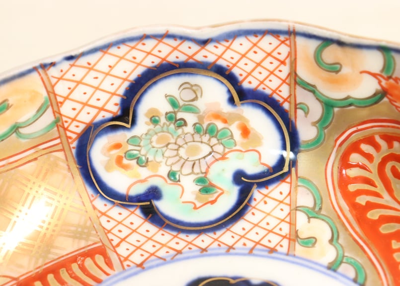 明治前期色絵三方に菊図窓絵なます皿 | 吉祥寺PukuPuku