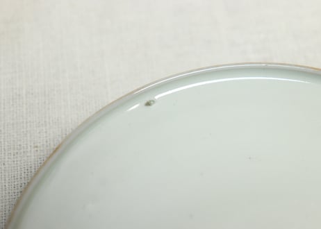 明治前期色絵市松に松竹梅図蒸茶碗②窯傷